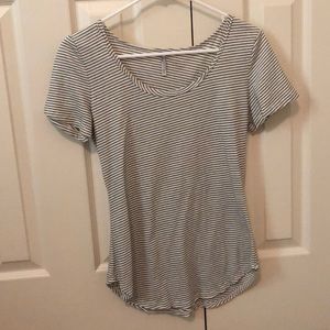 black and white striped t-shirt